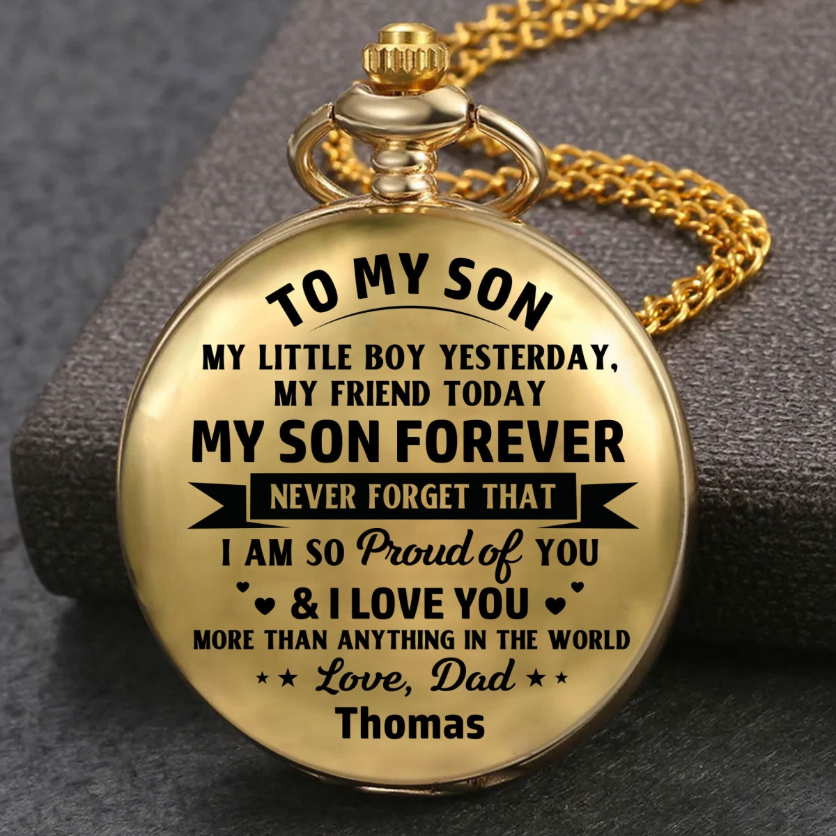 My Son Forever - Personalized Custom Pocket Watch