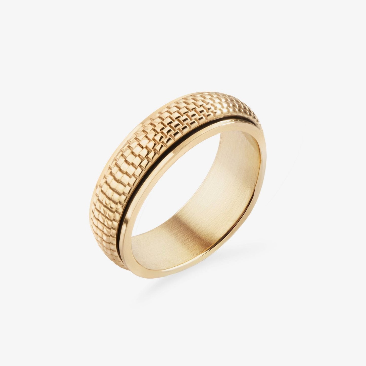 gold spinning woven ring