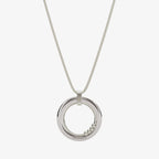 silver 4-bead fidget necklace