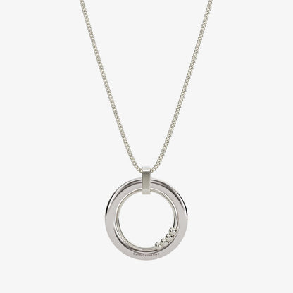 silver 4-bead fidget necklace