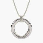silver 4-bead fidget necklace