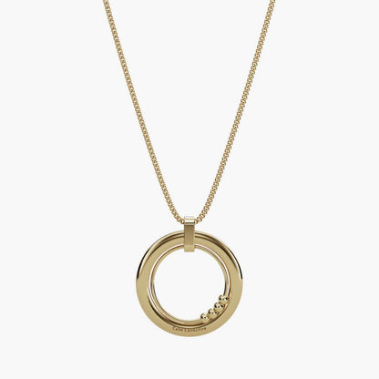 gold 4-bead fidget necklace