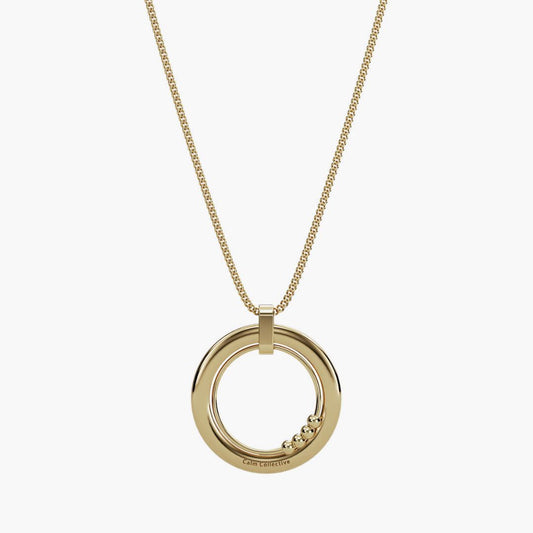 gold 4-bead fidget necklace