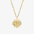 gold constellation spinning necklace