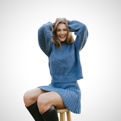 LOUISA™ - Elegant Ribbed Knit Two-Piece Fall Outfit