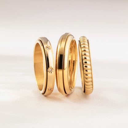 gold spinning band ring