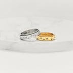 silver constellation crystal anxiety ring