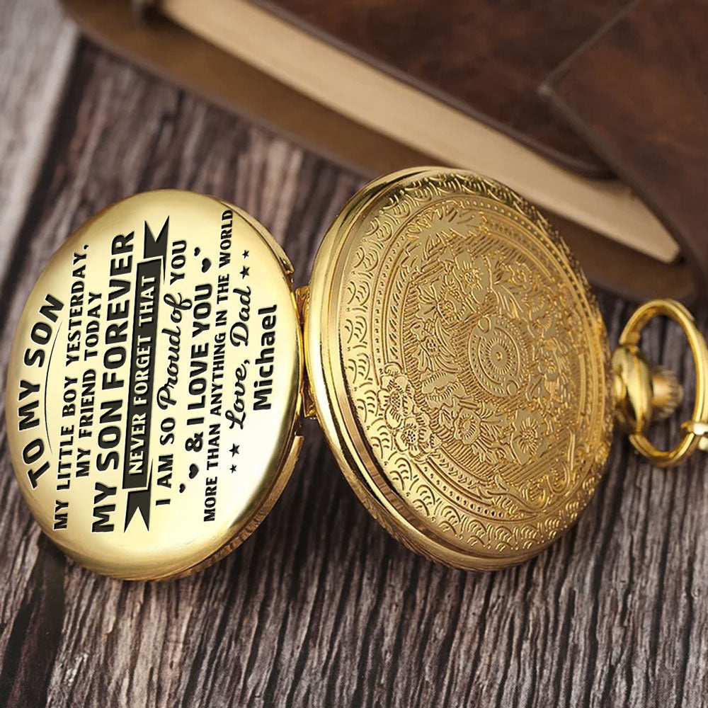 My Son Forever - Personalized Custom Pocket Watch