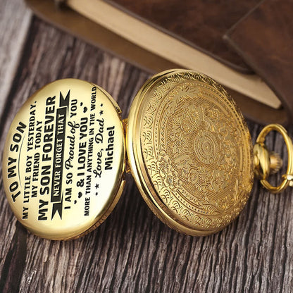 My Son Forever - Personalized Custom Pocket Watch