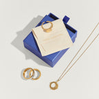 gold rotating moon necklace