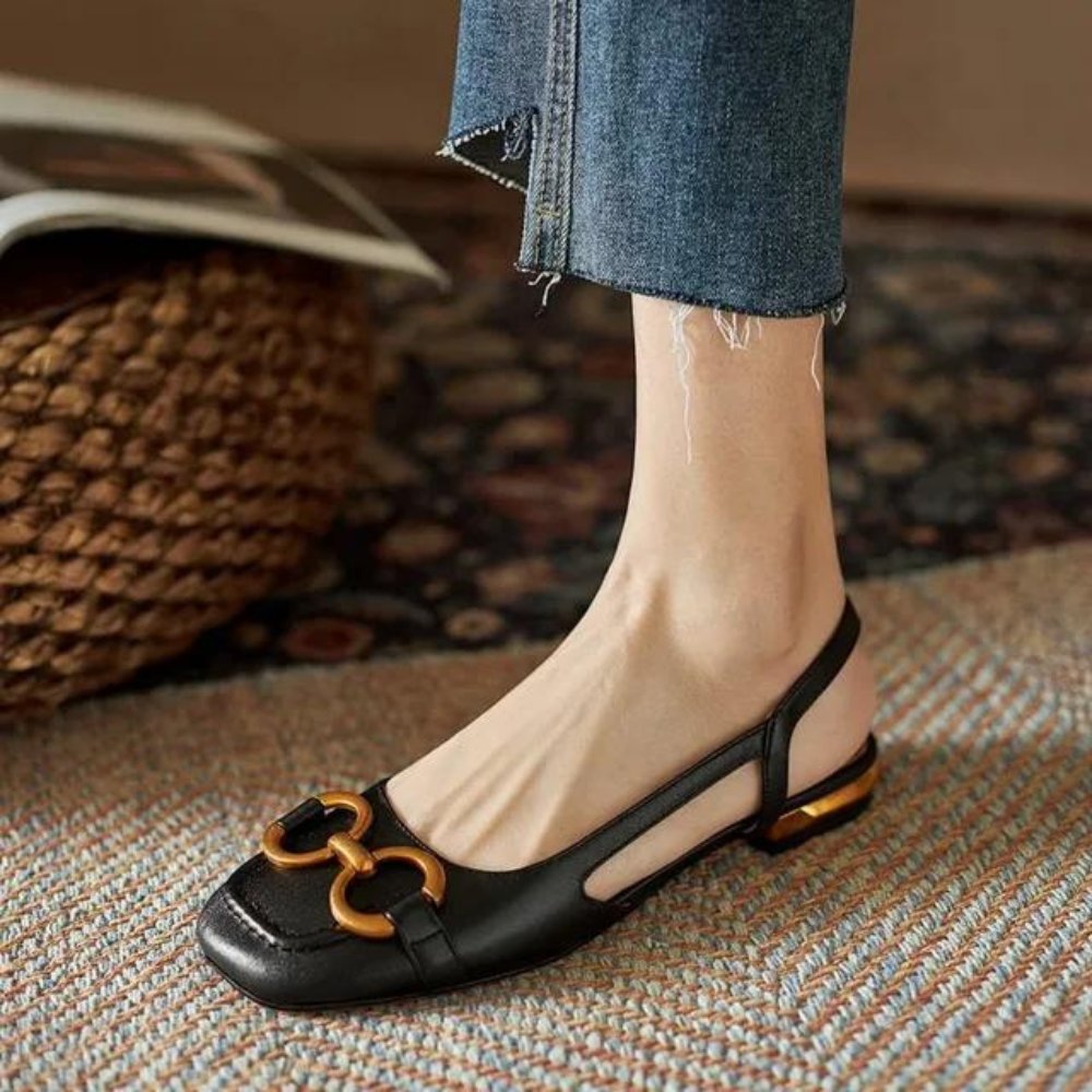 Sophia Square Heel Flats
