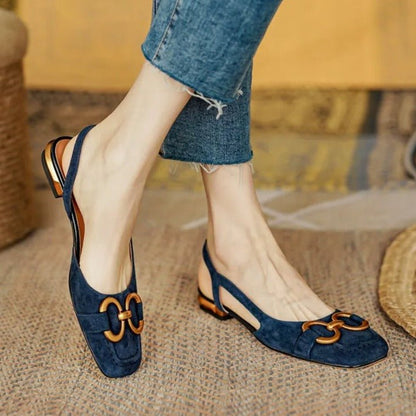 Sophia Square Heel Flats