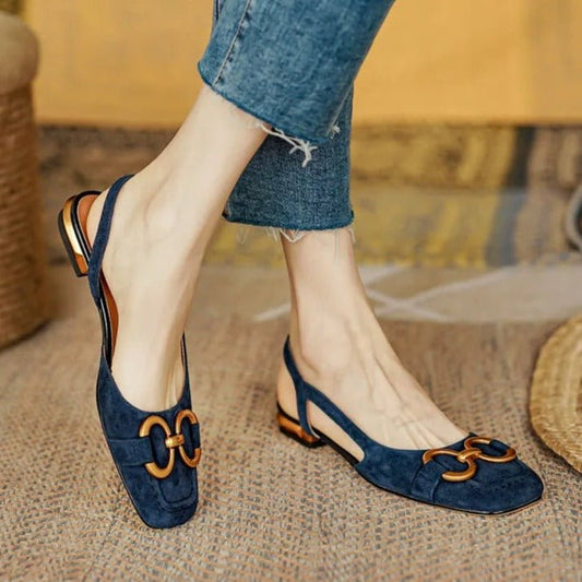 Sophia Square Heel Flats