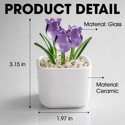 Grandma's Garden- Personalized Custom Glass Everlasting Tulips